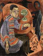 Ernst Ludwig Kirchner The Drinker or Self-Portrait as a Drunkard oil on canvas